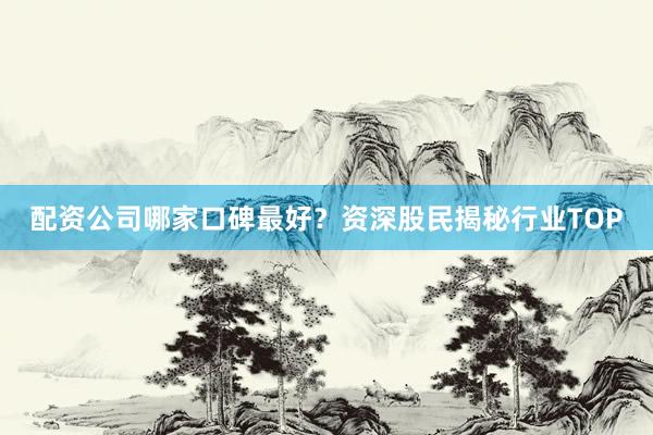 配资公司哪家口碑最好？资深股民揭秘行业TOP